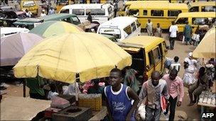 People in Lagos, April 2010