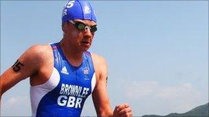 Alistair Brownlee in action at Beijing 2008