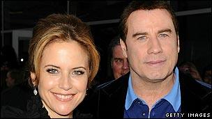 John Travolta with wife Kelly Preston