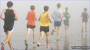 Boys running