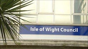 Isle of Wight Council sign