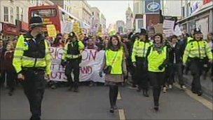 Brighton protests