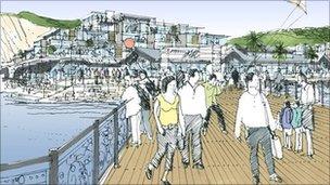 Artist impression of the pier development