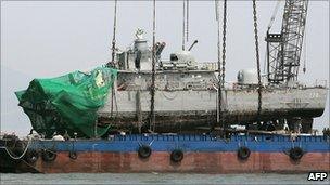 File image of the Cheonan, which sank off Baegnyeong island on 26 March 2010