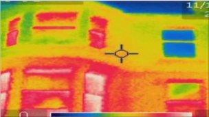 Thermal image of house