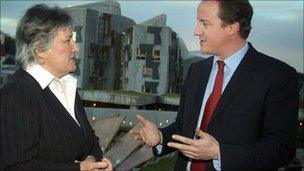 Annabel Goldie and David Cameron