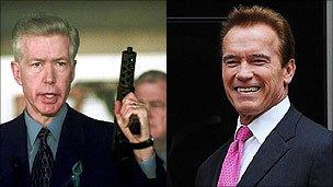 Gray Davis and Arnold Schwarzenegger