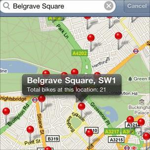 London Cycle Hire app
