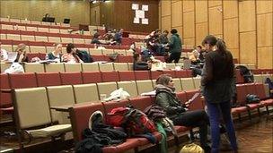 Students in the lecture theatre