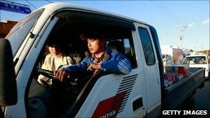 Residents evacuate Yeonpyeong Island, South Korea, 25 November 2010