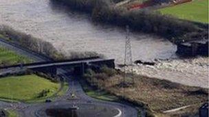 Destroyed Northside Bridge