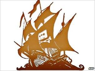 Pirate bay logo, AFP