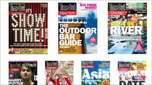 Some of Time Out's magazines