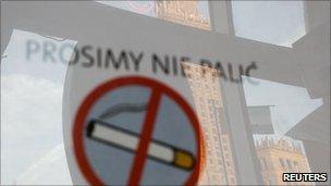 No-smoking sign in Poland