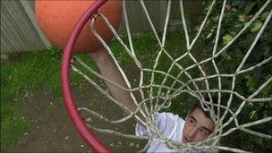 Young basketball player