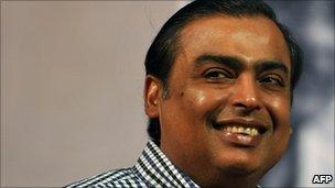 Indian billionaire tycoon Mukesh Ambani