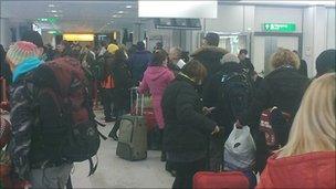 Passengers wait at Edinburgh Airport (Pic: David Miller)