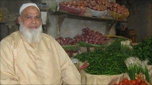 Hajji Yaqoob at his stall