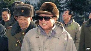 Undated image of Kim Jong-il released on 26 November 2010