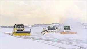 Snow ploughs at Edinburgh Airport