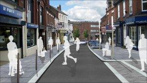 Artist's impression of Oakengates town centre after regeneration (pic: Telford & Wrekin Council)