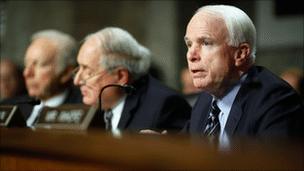 Senator John McCain (right)