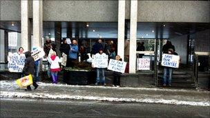 Protest at Aberdeen City Council