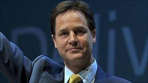 Lib Dem leader Nick Clegg