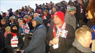 Disappointed fans after the result