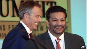 Former British PM Tony Blair and Vir Sanghvi