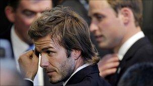 David Beckham and Prince William