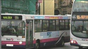 First buses in The Centre, Bristol