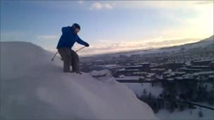 Skier on Arthur's Seat