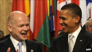 William Hague and Barack Obama