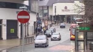 View of Bangor city centre