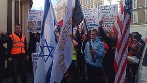 EDL supporters marching in London