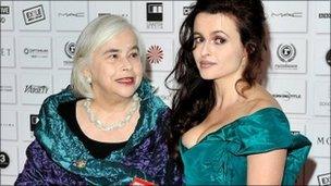 Helena Bonham Carter, right, with mother Elena