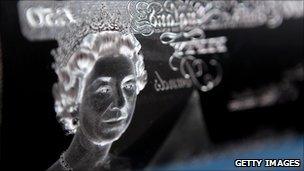 Fifty-pound-note intaglio printing plate