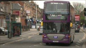 Hybrid bus in Reading