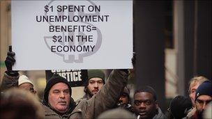 99ers protesting to extend unemployment benefits