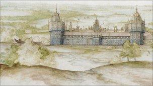 Nonsuch Palace by Joris Hoefnagel