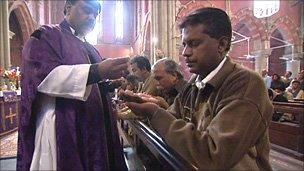 Communion at the cathedral