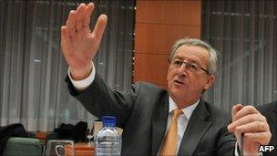 Luxembourg Prime Minister Jean-Claude Juncker attends a Eurogroup meeting in Brussels, 6 December