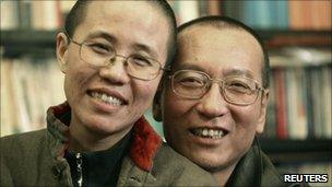 Liu Xiaobo and his wife Liu Xia