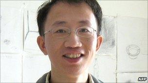 Hu Jia at his home in Beijing in 2007