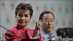 Christiana Figueres and Ban Ki-moon