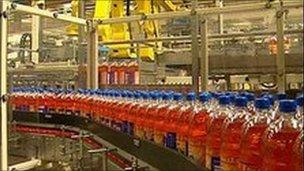 Irn Bru production line