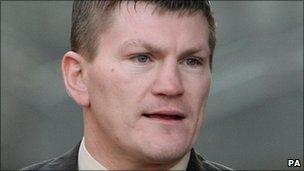 Ricky Hatton, arriving at court