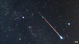 A meteor shower seen over the UK last year. Pic: Pete Lawrence