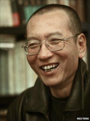 Chinese dissident Liu Xiaobo smiles in this undated photo released by his family